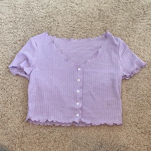 Purple SHEIN button up top!